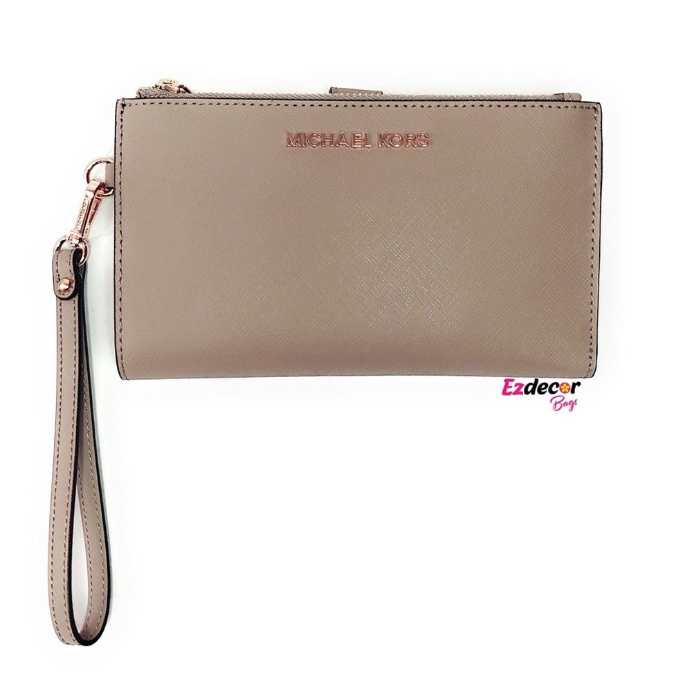 NWT Michael Kors Jet Set Double Zip Wristlet